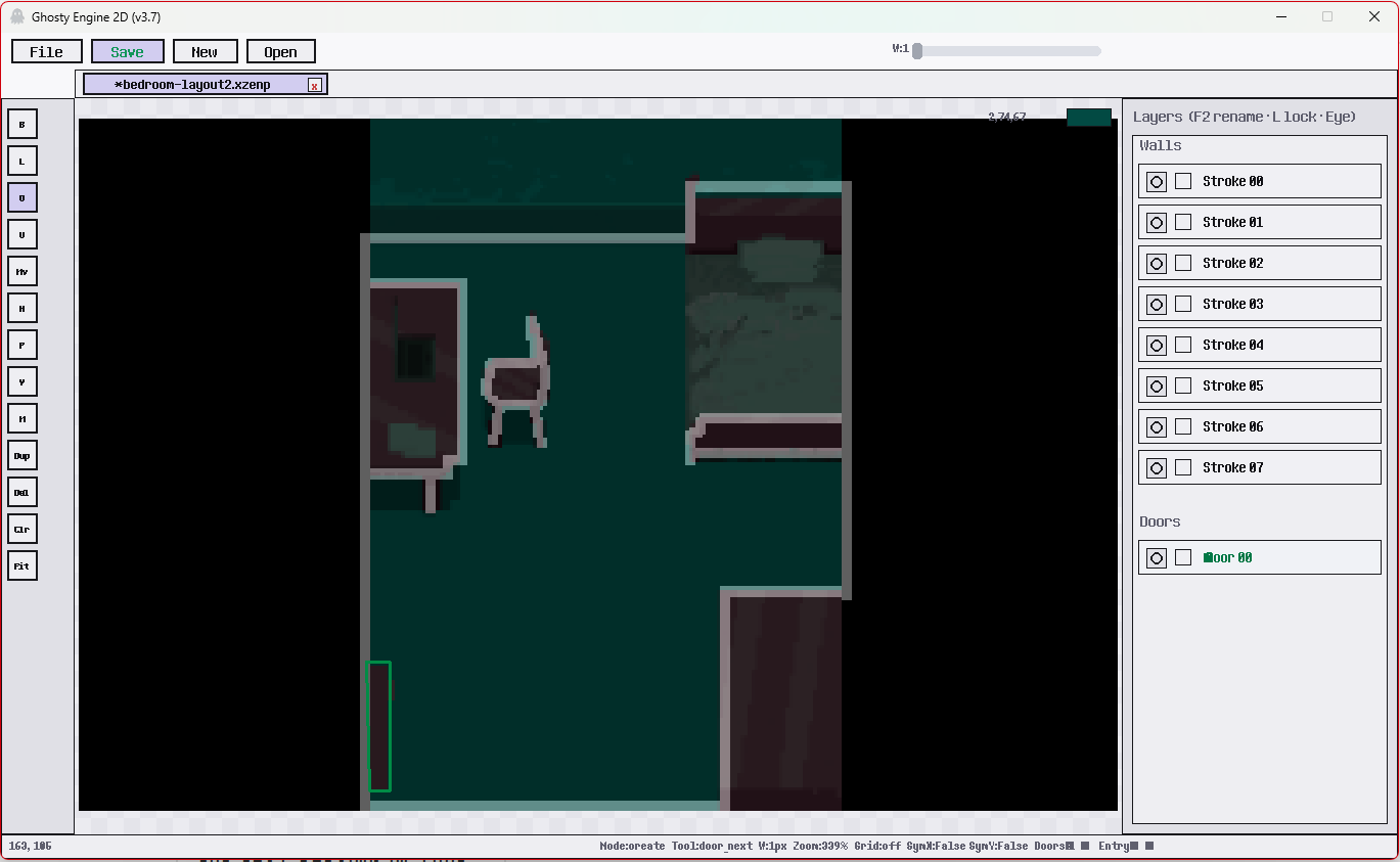 Ghosty Engine 2D editor screenshot